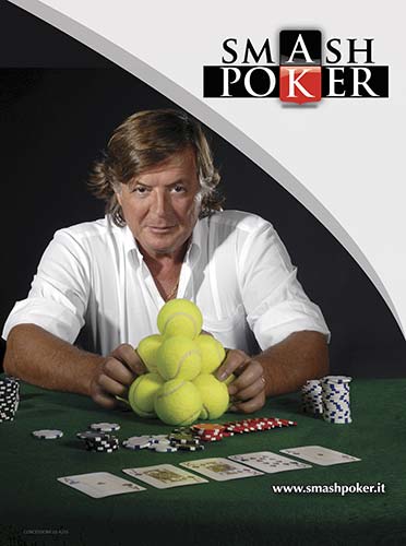 Adriano Panatta per Smash Poker